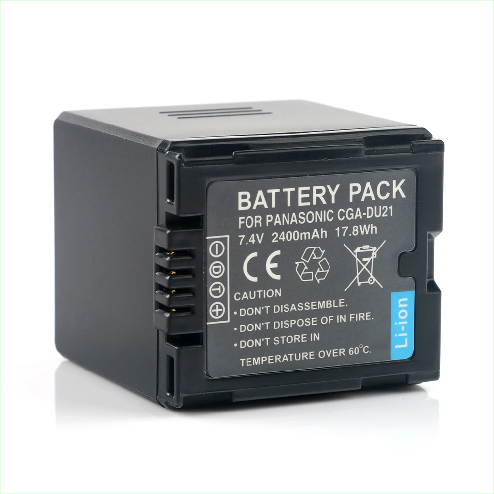 CGA DU21 Battery 2400mAh Camera Batterie For Panasonic CGR DU06 CGA