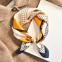 Summer Silk Scarves for Woman Beautiful Pattern Smooth Touch Headscarf Summer Sun Protection Silk Scarf 1