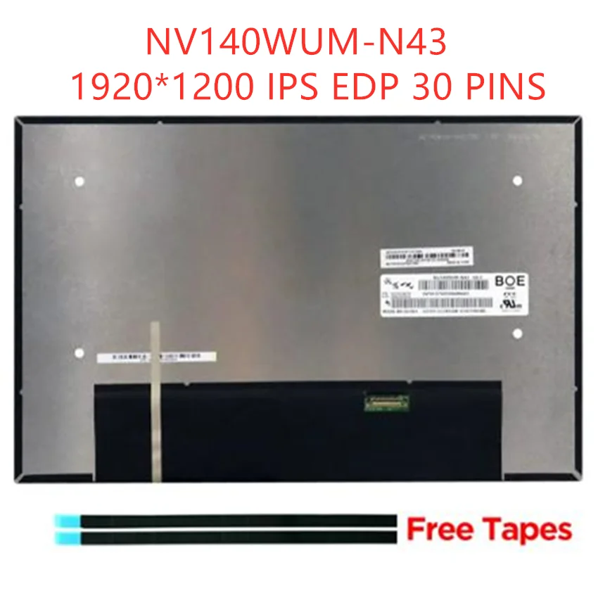 NV140WUM-N43 14.0인치 LCD LED 스크린 디스플레이 IPS 패널 F..