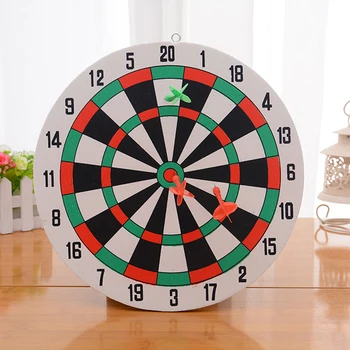 Diameter 29.5 Cm Darts Target With 3 Darts Wall Mounted Two Sides Double-Use Thick Foam Toy Dart Board Game Office Outdoors Game 4