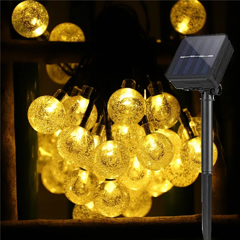 Bubble Led Solar Light Outdoor Lamp String Lights For Holiday Christmas