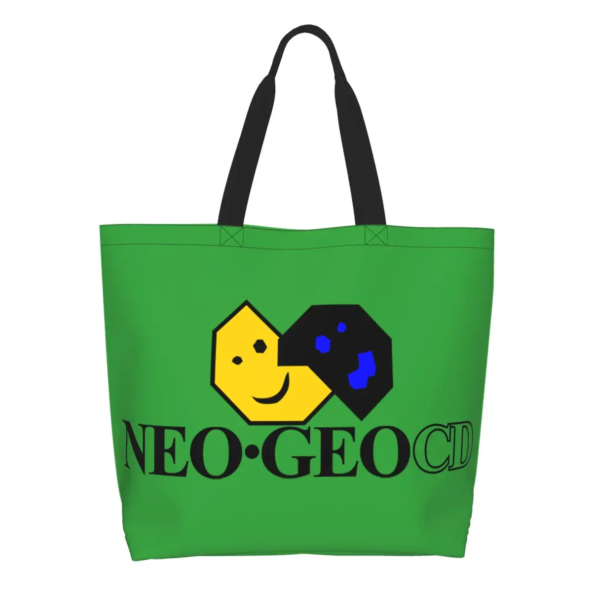 

Recycling Neo Geo Logo Shopping Bag Women Canvas Shoulder Tote Bag Portable Neogeo Arcade Game Groceries Shopper Bags