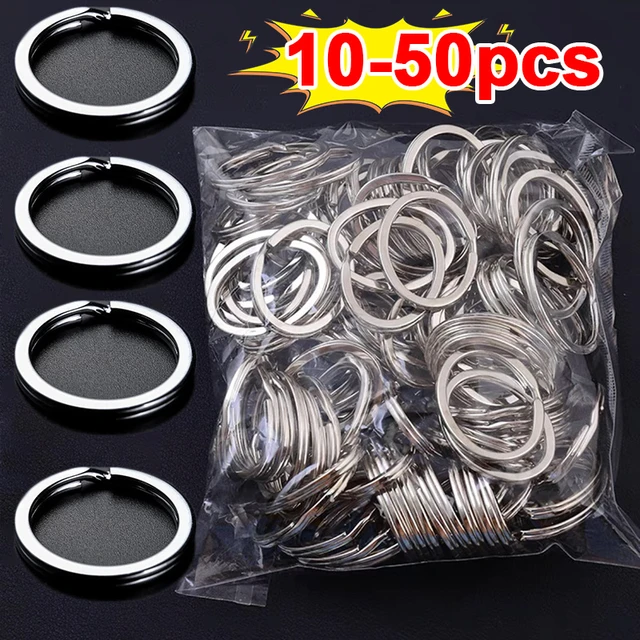 100 Pack Keyrings, Split Key Rings Bulk for Keychain and Crafts (1 Inch)