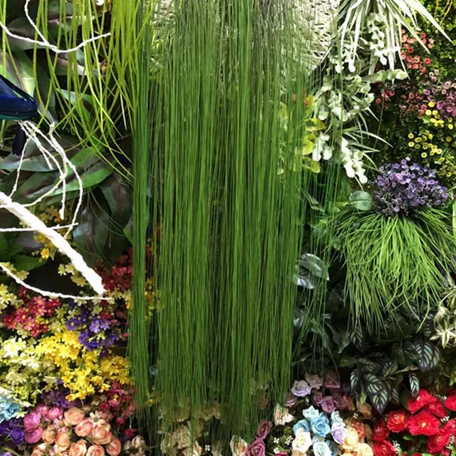 Simulazione di foglie di erba di plastica artificiale piante finte da appendere alla parete decorazione della casa Plantas Artificiales accessori per la casa 3