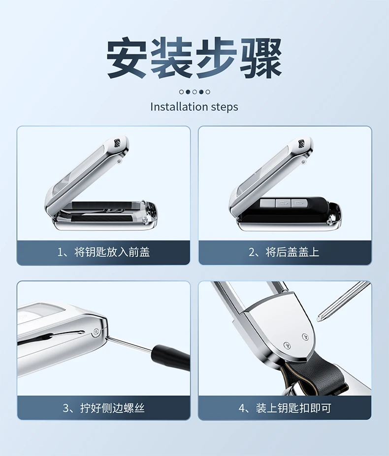 Custodia per chiave auto in lega Tpu per Mitsubishi Outlander ASX LANCER Pajero Sport Eclipse Cross Key Cover Shell Fob - Seeef1c16dc0e421a9681ef380250e496l