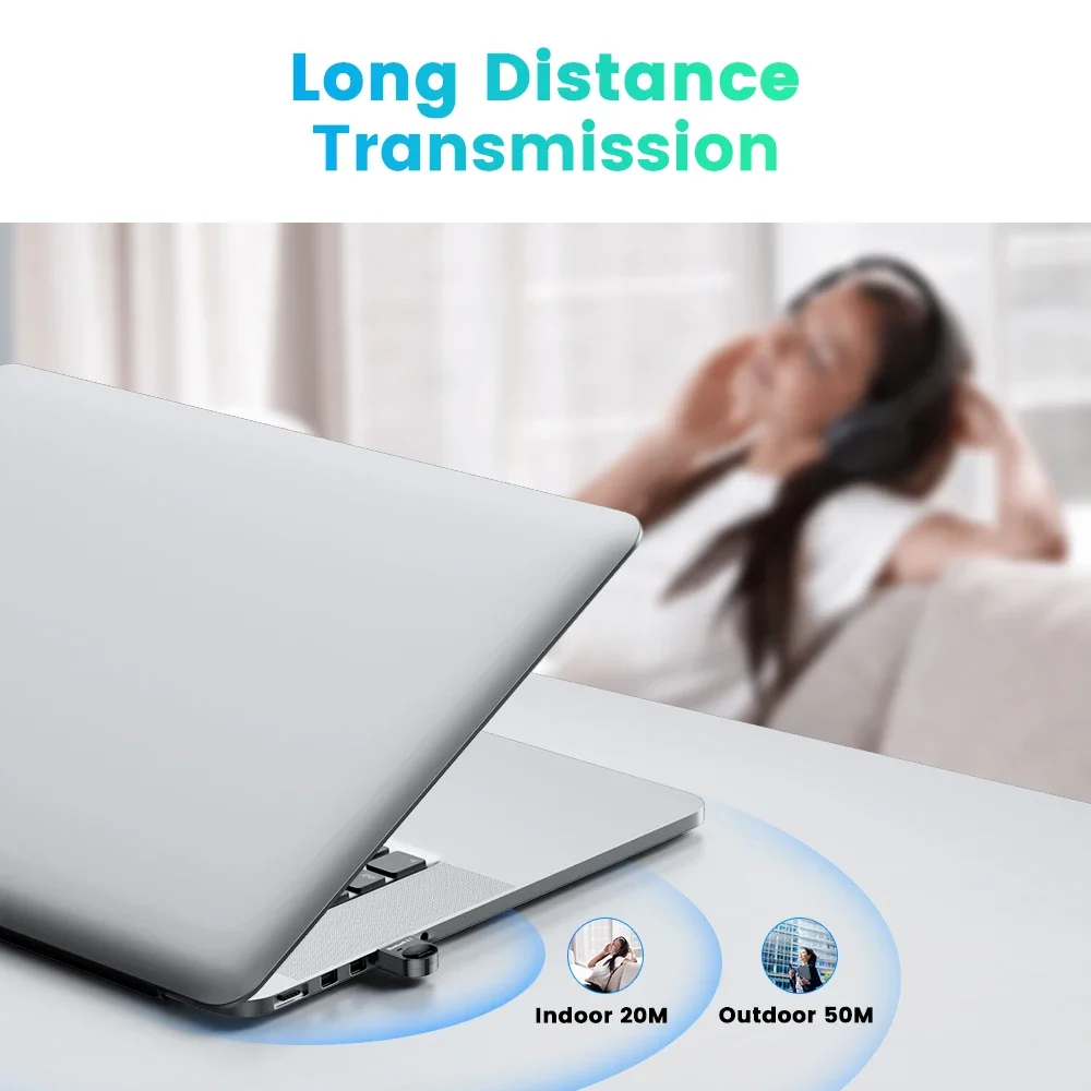 USB 블루투스 어댑터 5.1 블루투스 수신기 USB 블루투스 5.0 동글 5.0 BT 송신기 APTX 미니 어댑터 PC 노트북 스피커용