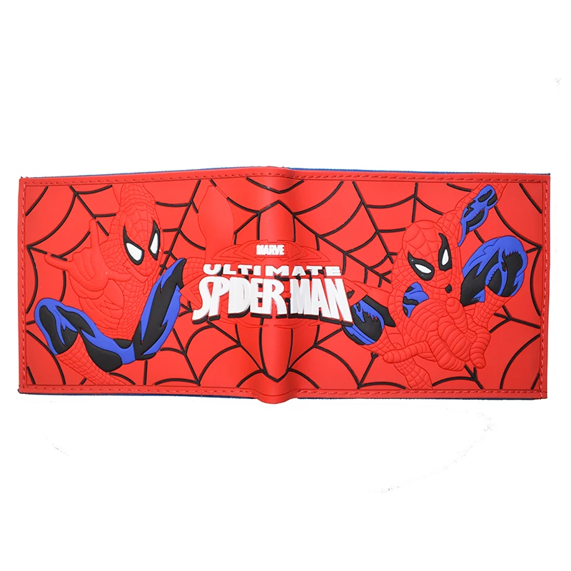 Hot Sell Marvel Comics Spiderman Wallet PVC Short Coin Purse Wholesale