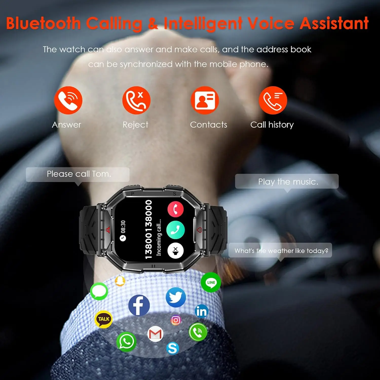 AMOLED ߰  Ʈġ, LED , BT ȭ, 650mAh ƮϽ ƮĿ, 107  , ȵ̵ IOS, 2.1 ġ