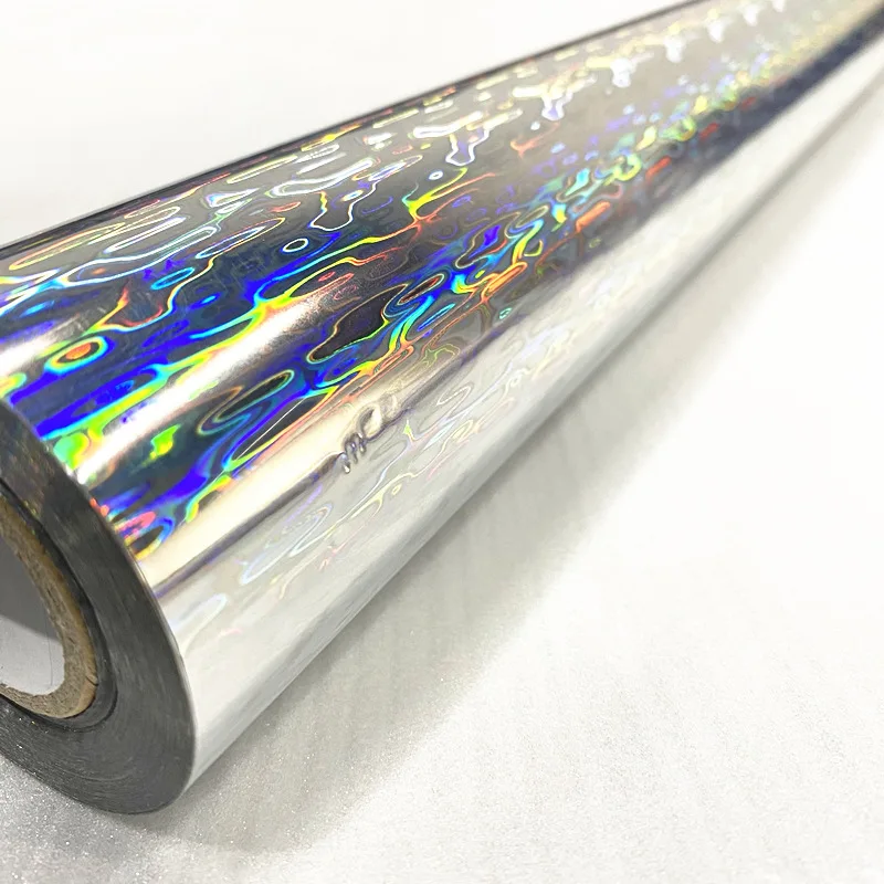 

64cm X 120M Hot Stamping Foil Holographic Foil Silver Lines Hot Press on Paper or Plastic Heat Transfer Film DIY Fishing Lure