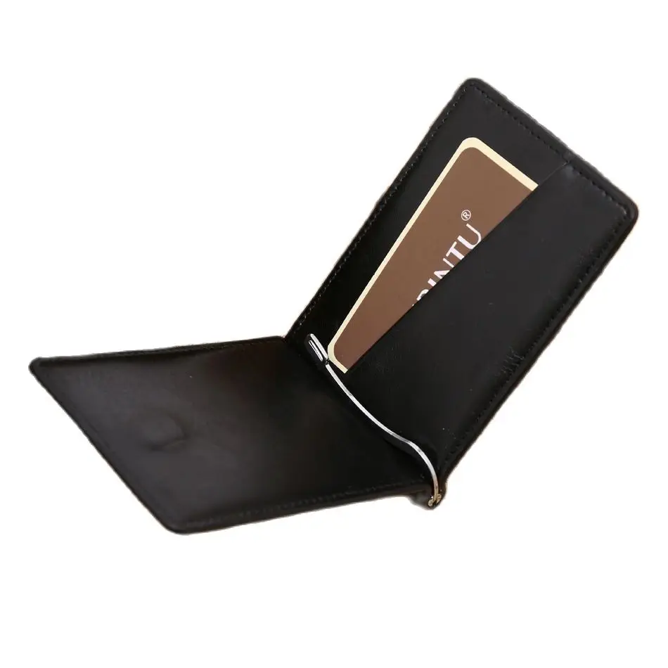 Men Money Clips 2 Fold Open Clamp With Coin Pocket
