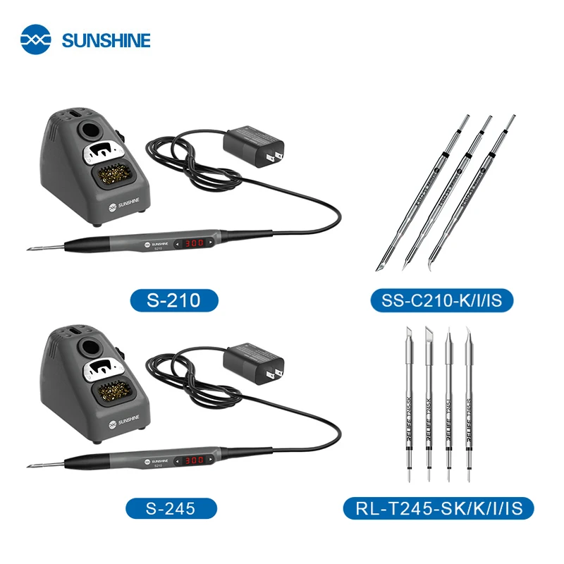 

SUNSHINE S210 S245 110W High Power Smart Portable Soldering Iron Adjustable Universal for JBC 210 245 T245 Soldering Tips C210