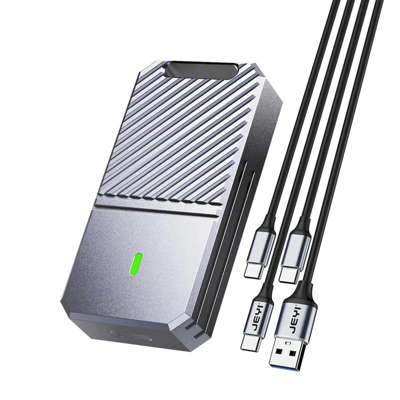 

JEYI 2230 Nvme SSD Enclosure, Pcie USB3.2 10Gbps Aluminum M.2 Case Portable External Solid State Disk Box Supports UASP TRIM