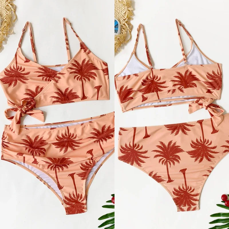 Swimwear for Pregnant Women Two Piece Bikini Set Maternity Tankinis V Neck Bow Swimsuit Beachwear Bathing Suit for Pregnancy