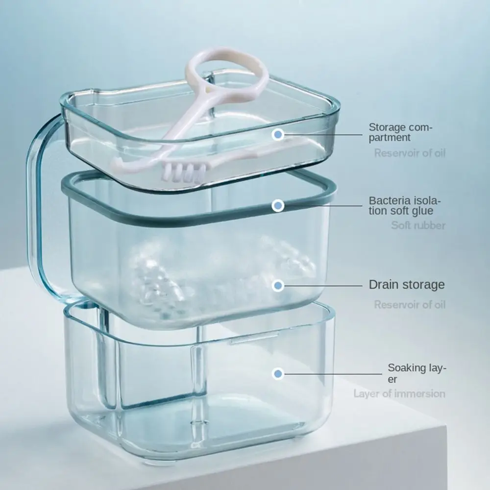 Retainer Mouthguard Container Oral Sealed Teeth Braces Box False Teeth Storage Box Denture Bath Box Dental Storage Case