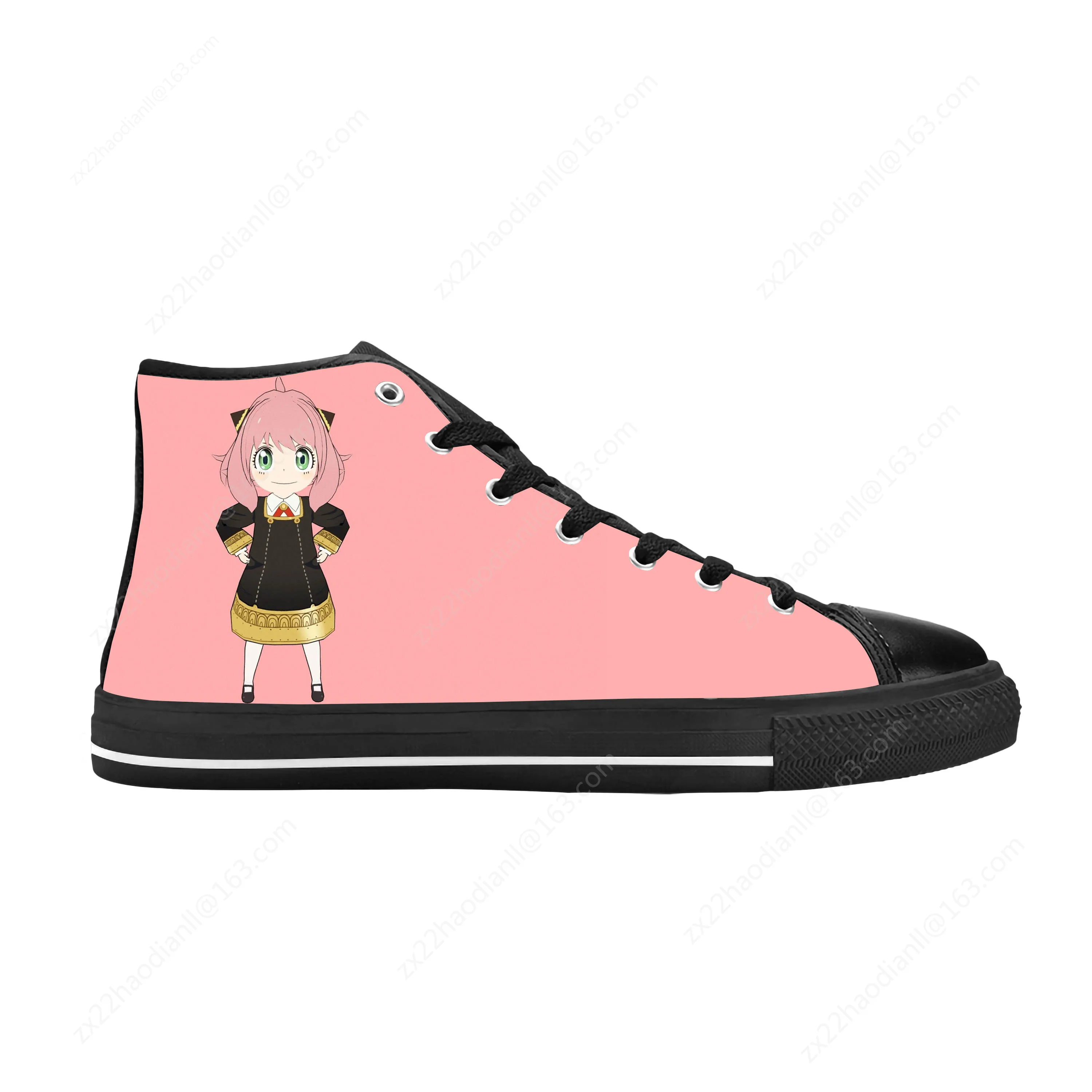 Hot Japanese Anime Manga Spy X Family Anya Forger Casual Cloth Shoes High Top Comfortable Breathable 3D Print Men Women Sneakers