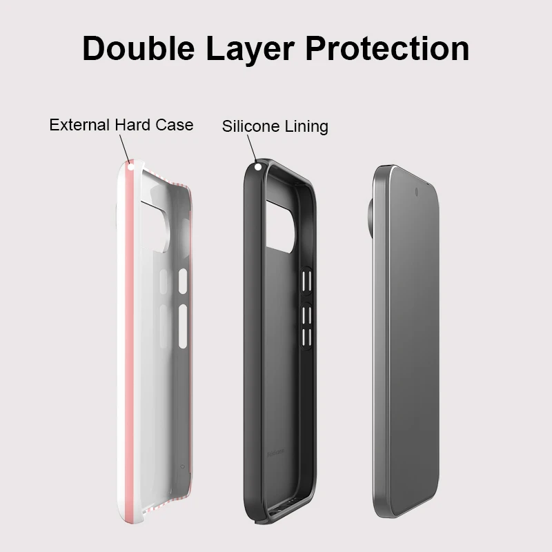 Funny Dog Print Dual Layer Matte Back Phone Case - Enhanced Protection and Style