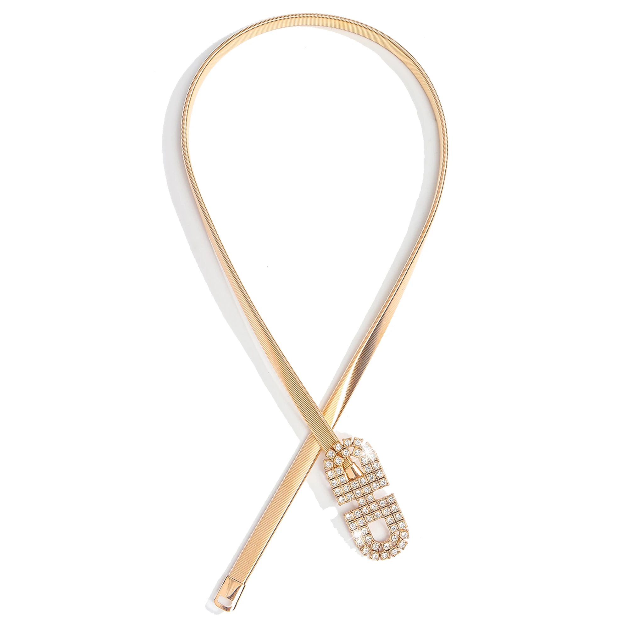 Neues Modell: elegante, modische und schlichte Federkette für lässiges Outfit, gepaart mit Rock-Taillenkette – Detail 12