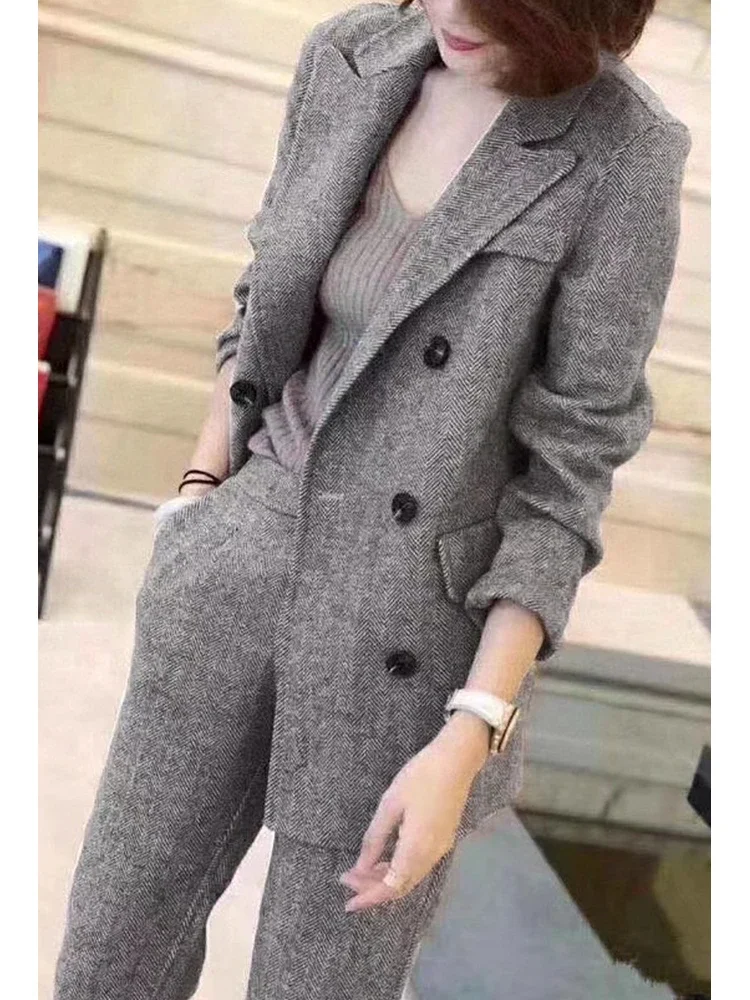 Women Suits Pants Sets Two Piece
