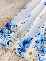 Robe à bretelles à imprimé floral pour filles, vêtements doux et jolis pour enfants de 4 à 7 ans, nouvelle collection été 03 6