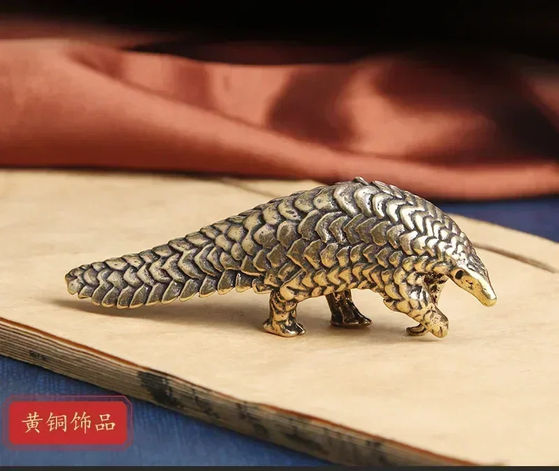 1 Stücke Chinesischen Stil Luxus Hause Ornamente Retro Messing Pangolin Wohnzimmer Geschenk Stall Handwerk Tier Thema Metall Ornamente – Detail 1