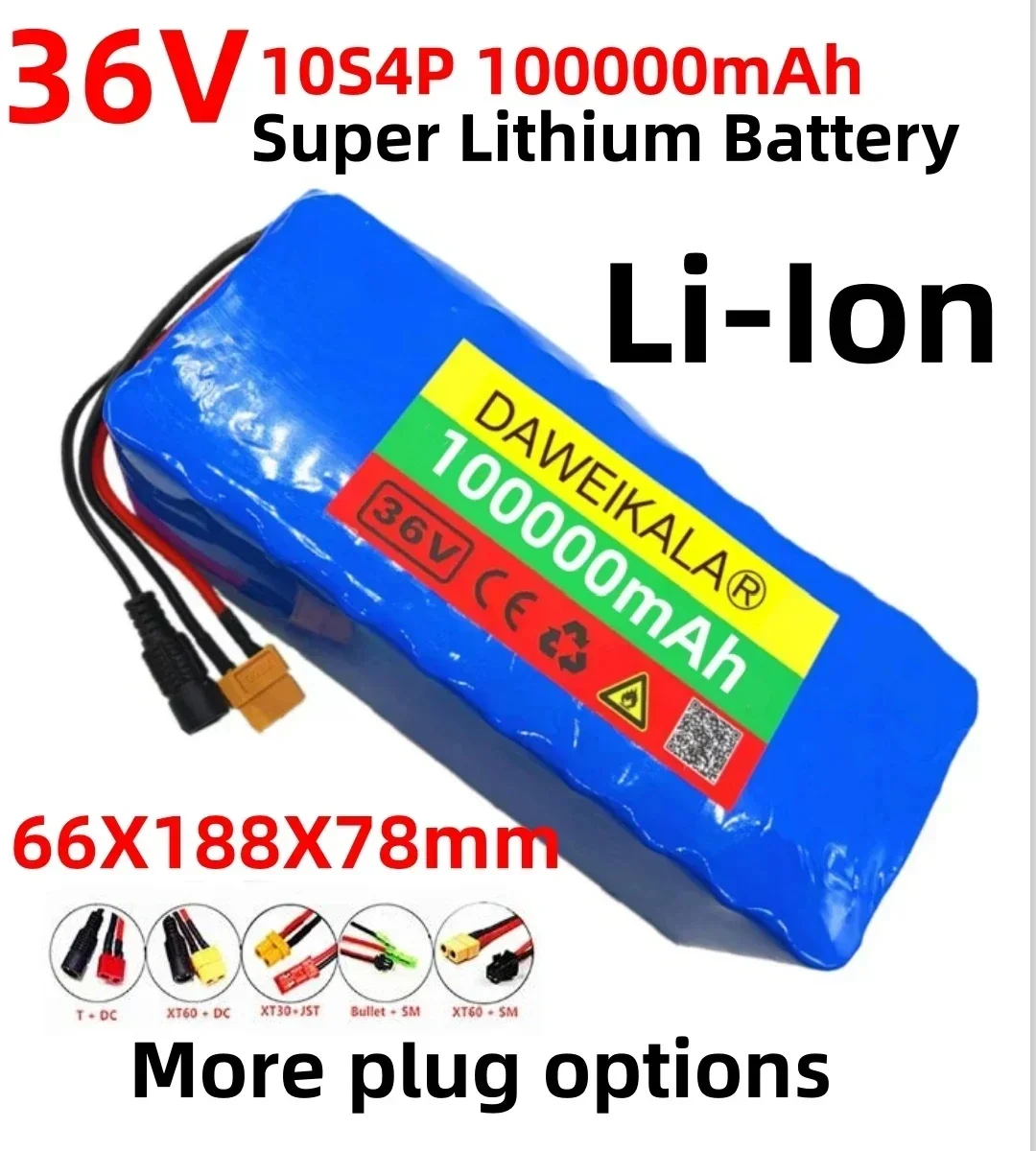 

Аккумулятор XT60 36 В 10S4P 1000 Ач, Вт, BMS + зарядное устройство 42 в