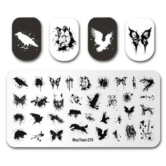 Newest Nail Stamp MouTeen Full Products Mixed Sassy Nail Stamping Plates Manicure Stencil Set For Nail 5