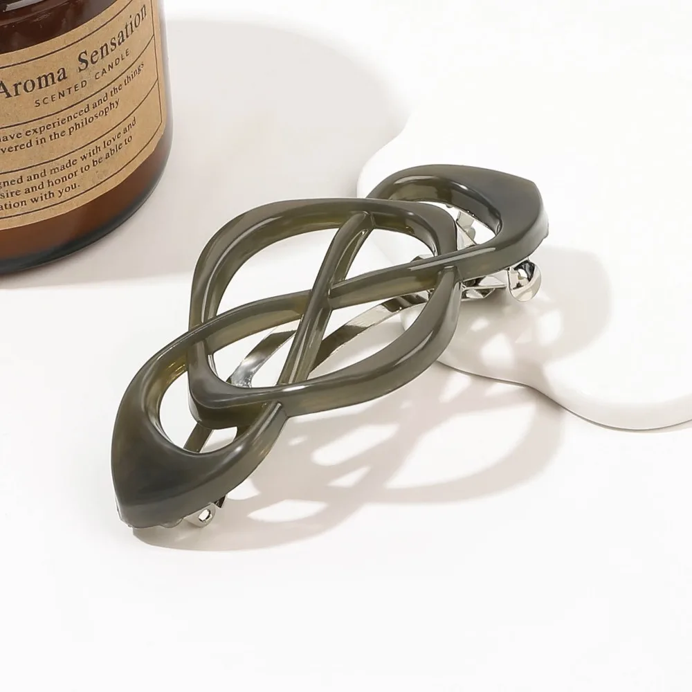 1/4 stücke Vintage Französisch Haarspange Clips für Frauen Mädchen Geometrie Kreuz Knoten Frühling Klemme Halb Hochsteckfrisur Haar Styling zubehör – Detail 16