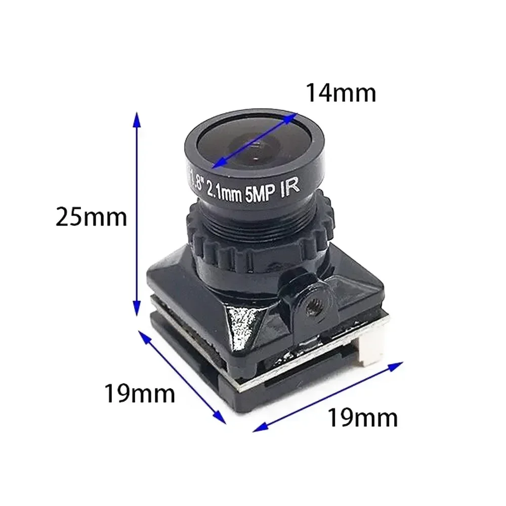 Caméra drone FPV 1500TVL CMOS 2.1mm avec micros doubles - Noir/Orange/Rouge