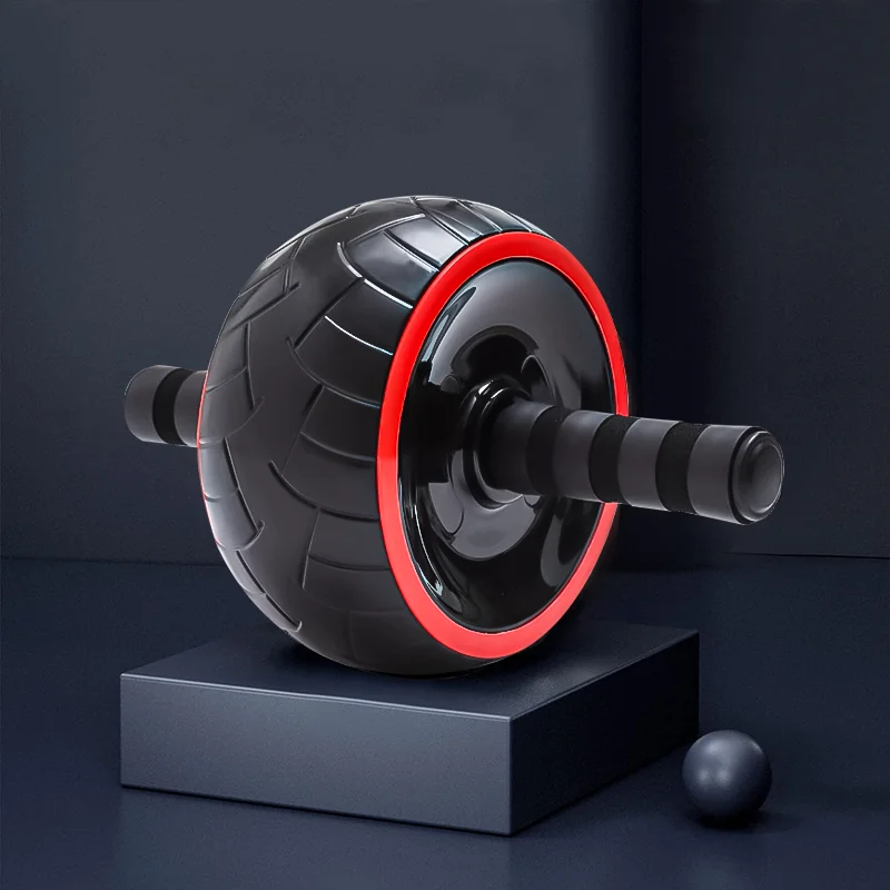 Exercise Abdominal Roller Muscle Wheel Ab Exercise Abdominal Knee Pad Training Black with Red edge