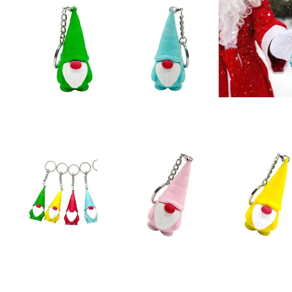 A52E handgefertigte Weihnachtszwerg -Schlüsselbund -Pla -Material