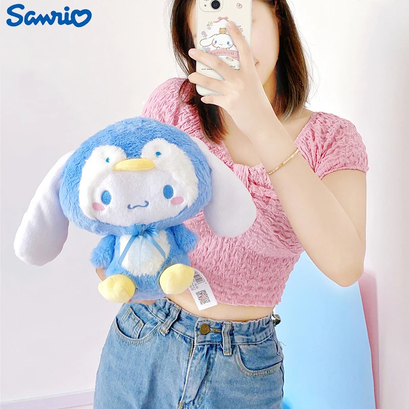 Genuine Sanrio Pochacco Cinnamoroll Plush Doll 20cm Cartoon Penguin Plushies Soft Stuffed Pillow Toy Girl Kawaii Birthday Gift plush doll,anime plush doll