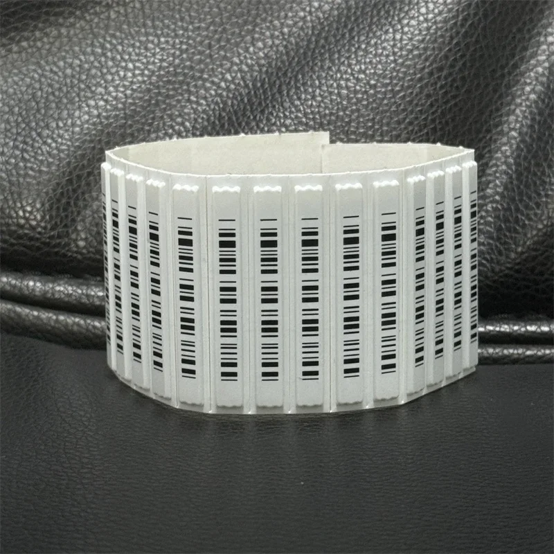 5000Pcs Fashion thin AM 58KHz DR soft label with PS material for grocery store, 45*6*2 mm Pure bar code sticker for supermarket