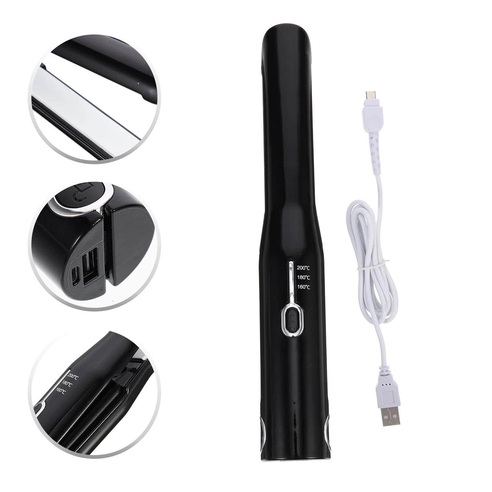 

Japanese Hair Straightening Adjustable Temperature Curling Iron Wand Straightening Tool Wireless Curler Styling Tools