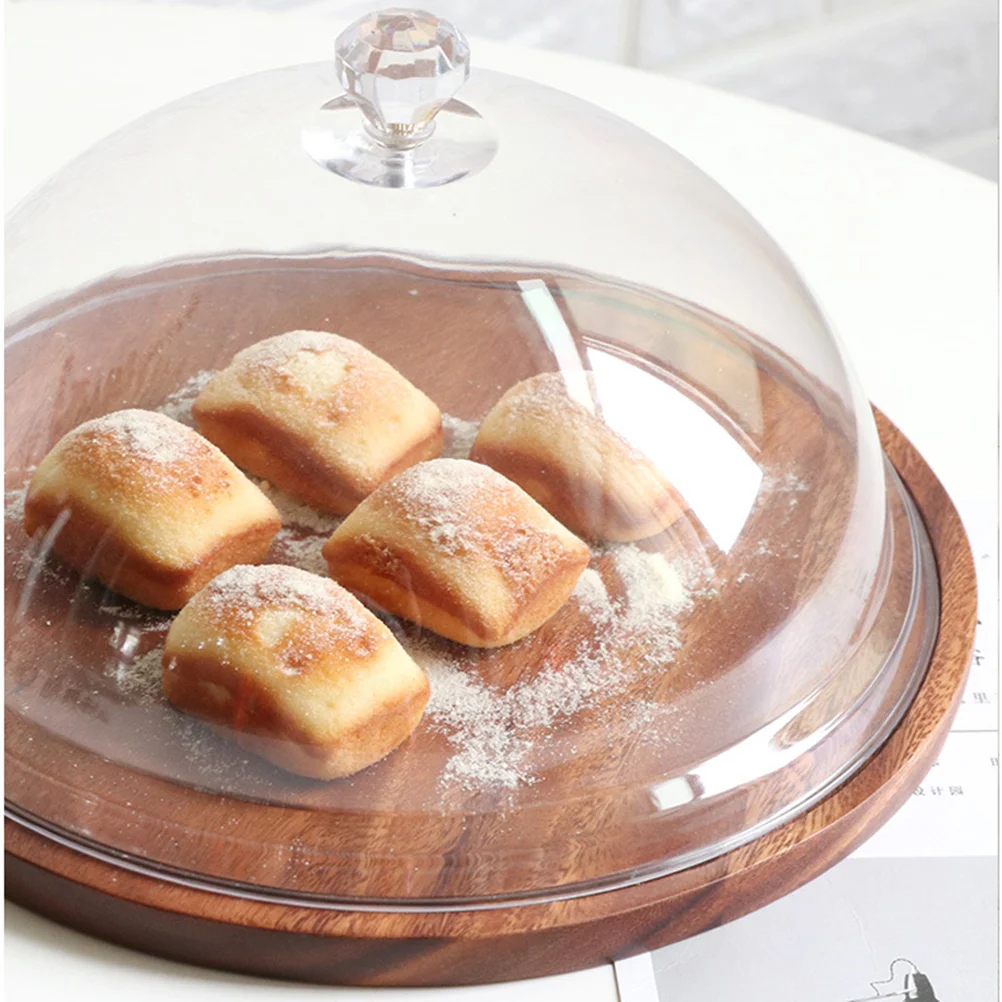 

Cover Cake Dome Glass Platter Stand Display Cloche Serving Dessert Pastry Lid Tray Plate Desert Food