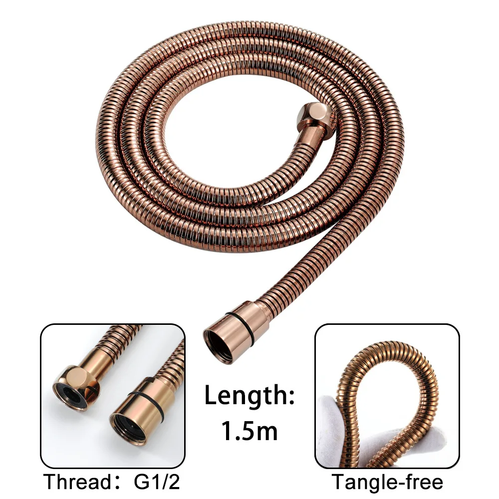 Description Picture 4 of itemRound Chrome Shower Head with Fixing Bracket Hose hand shower set with Stainless Steel Angle Valve LWS-2568