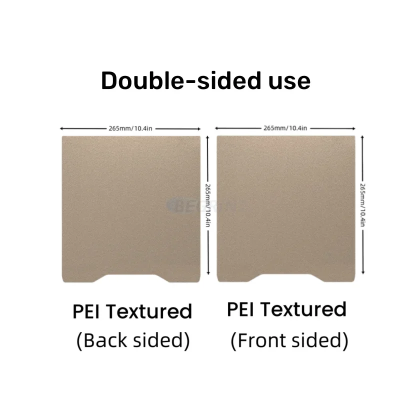 Dubbelzijdige PEI bouwplaat met zwarte textuur voor Creality Hi, 265 x