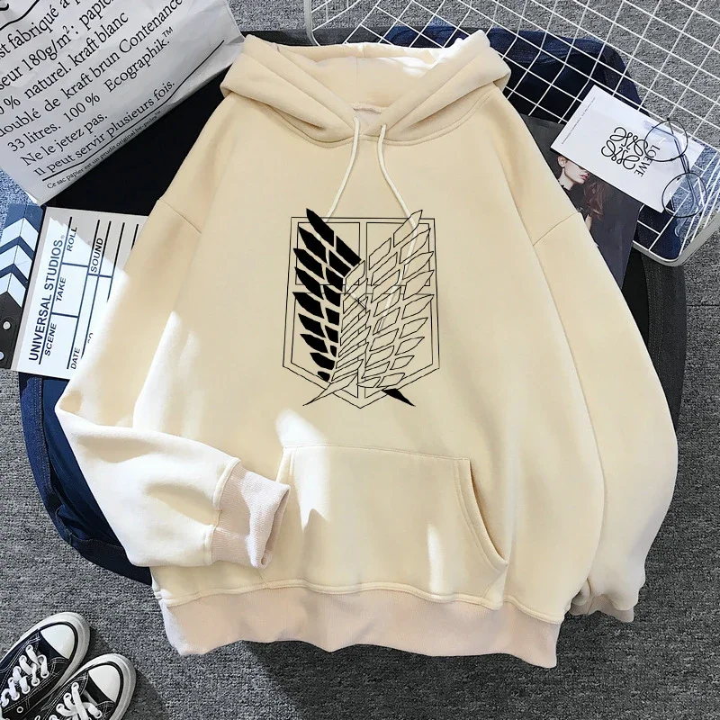 90s japanese Anime Attack on Titan Shingeki No Kyojin Graphic Hoodies Men Unisex Oversized Funny Cartoon Sweatshirt Hoody Male