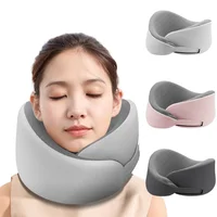 Memory Sponge Neck Pillow Adjustable Size U-shaped Neck Pillows Portable Nap Pillow For Travel Working Cervical Vertebra Protect 1