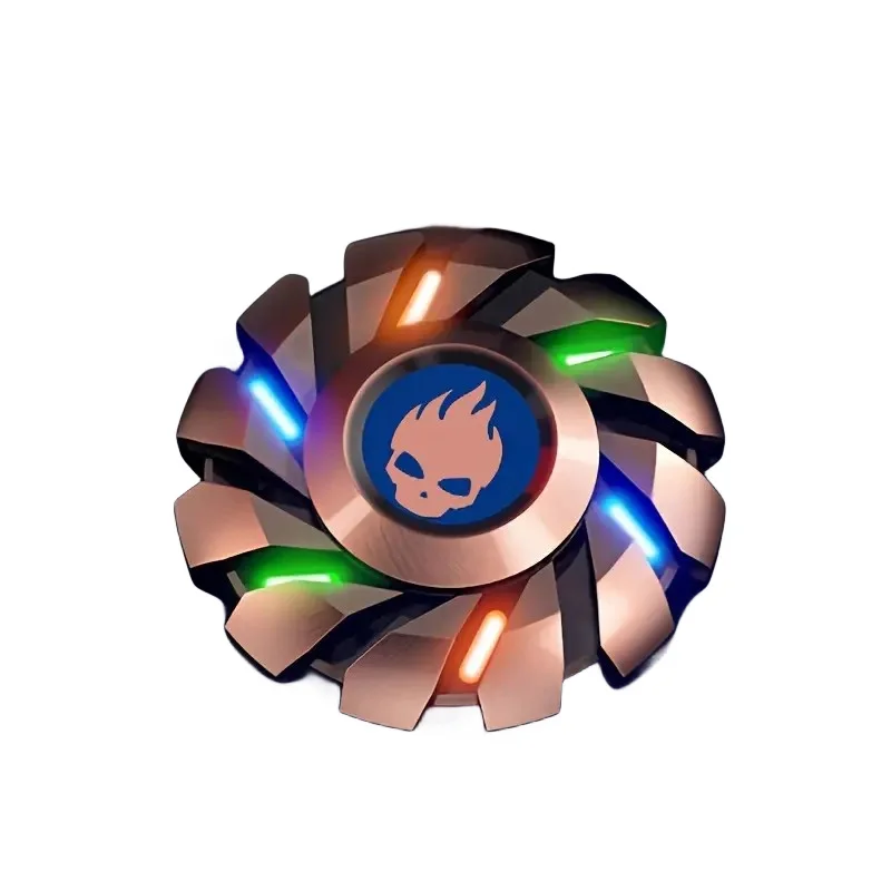 빛나는 Fidget Spinner EDC 금속 고급 스트레스 릴리프 레인보우 라이트 손가락 어린이를위한 장난감 성인 빠른 배달 제품