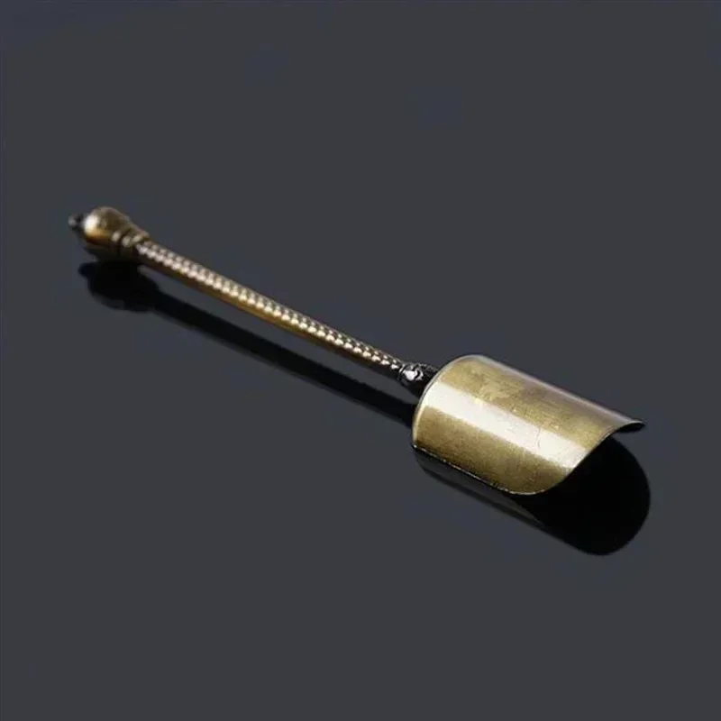 Chinese Style Tea Scoop Teaspoon Metal Tea Spoon Kung Fu Tea Ceremony Utensils Teaware Kitchen Accessory Chado Party Supplies