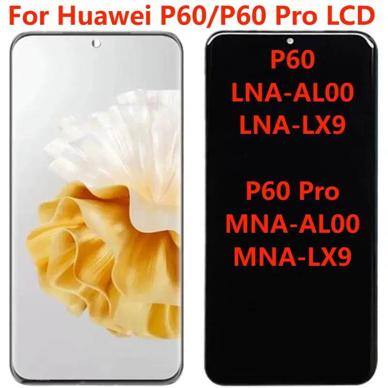 

AMOLED 6.67" Original For Huawei P60 ProMNA-AL00 P60LNA-AL00 LCD Display With Frame Touch Screen Digitizer Assembly Repair Parts