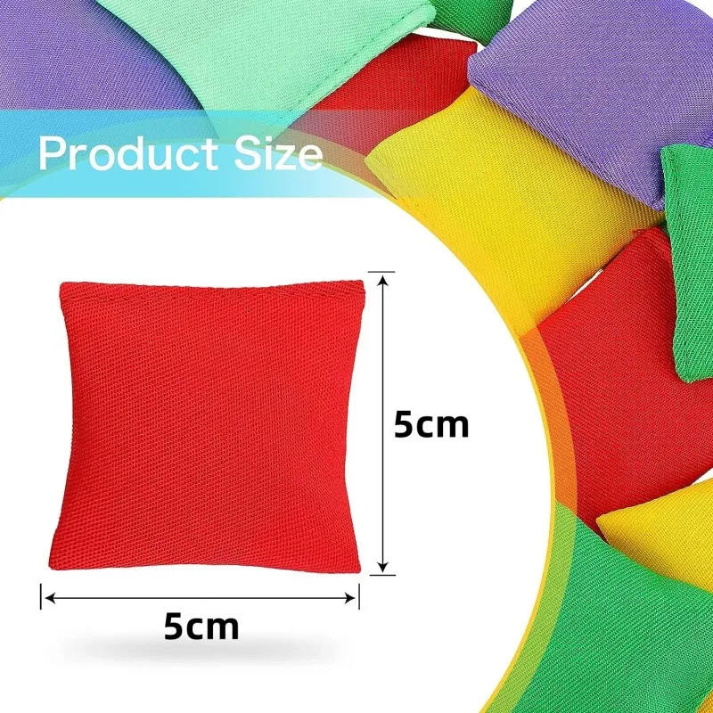 5/7CM Colorful Kid Throwing Sandbags Toy Classic Bean Bag Juggling Balls Set Outdoor Sport Toy Parent-Child Interactive Gift 5