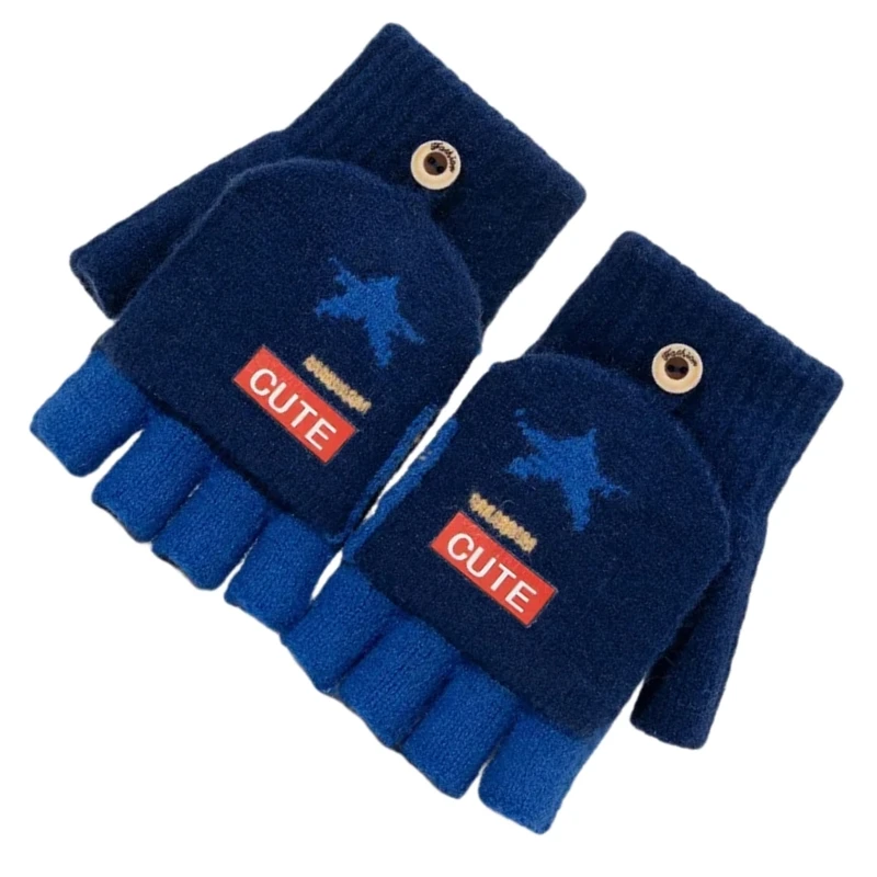 2pack Outdoor Sports Gloves Children Durability Mittens Skiing Cycling Gloves for Skiing Walking and Everyday Warmth