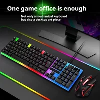 Stylish Backlight Wired Keyboard with Mouse Responsive Game Keys Long Lasting Comfort For Workspaces Efficient Gaming Office - Image 3