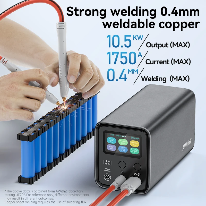 AWithZ 10500W Spot Welder Soldering Energy Storage 0.44mm Nickel Strip Faraday Capacitor for Transplanted Battery Repair Welding 2