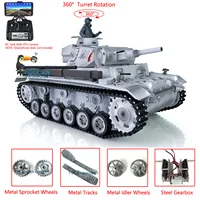 Heng Long HL 1/16 FPV Snow 7.0 Upgraded Panzer III H RTR RC Tank 3849 360° Turret Remote Control Military Car Toys Gifts 1