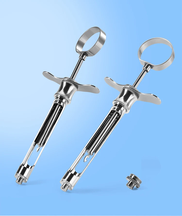 AZDENT Dental Aspirating Spritze 1,8 ml Hakenkopf Scharfer Kopf Chirurgisches Instrument Zahnmedizin Injektionsspritze Werkzeug Edelstahl – Detail 1