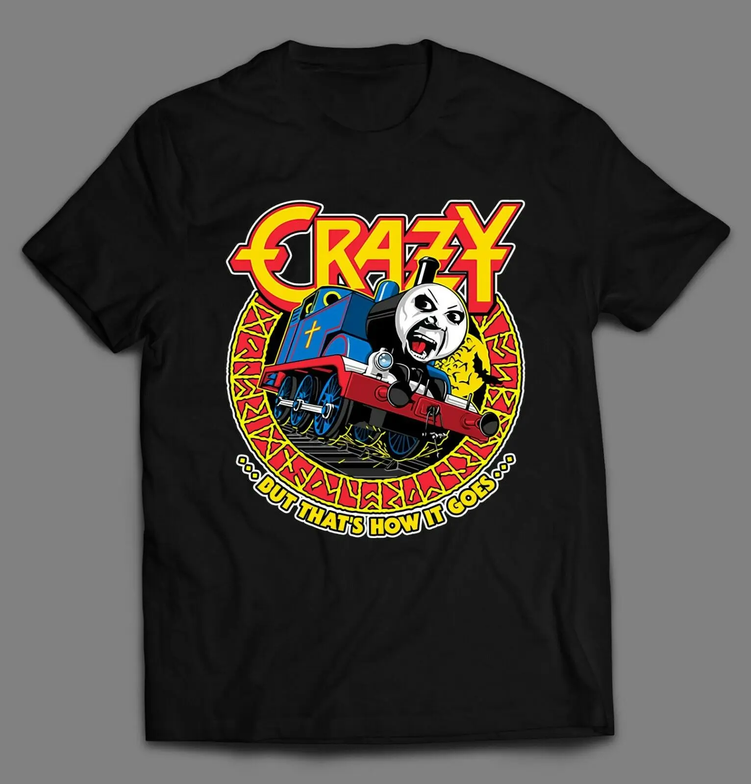 The Crazy Train Ozzy X Thomas The Train Parody Shirt Molte Opzioni