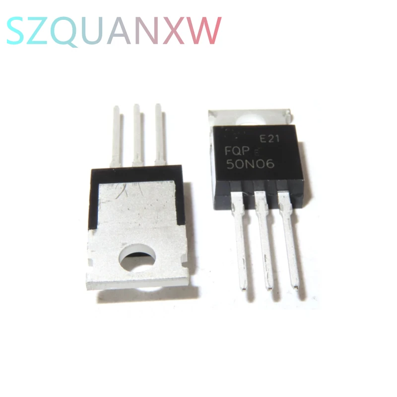10pcs FQP50N06 TO220 RFP50N06 50N06 50A 600V MOSFET TO-220 N-channel Original transistors kit mosfet transistor