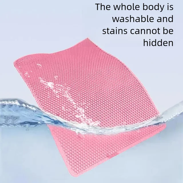 Cat Litter Mat Non Slip Big Pet Litter Box Filter Mat Double Layer Wear Resistant Waterproof Cat Litter Mat Pet Clean Supplies 3